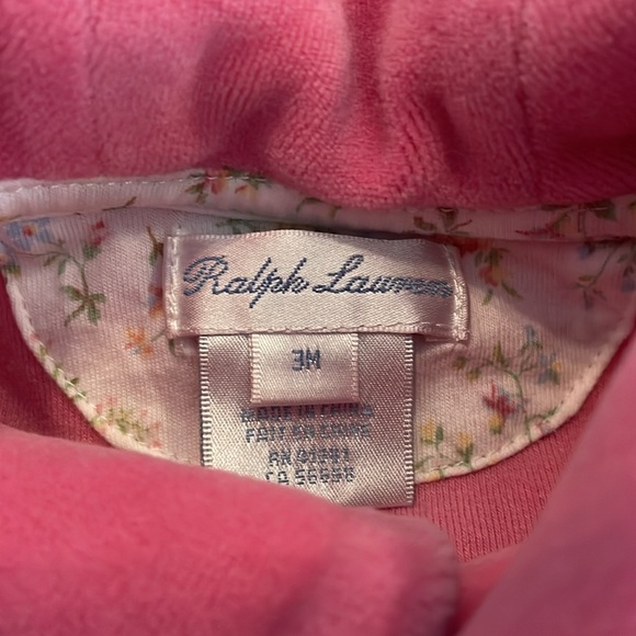 Ralph Lauren velour dress size 3 mths - Picture 2 of 4